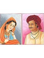 A Rajasthani Gentleman with His Shy Bride