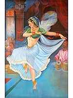 Painting of A Lady Court Dancer | Oil on Canvas