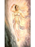 Painting of Apsara | Oil on Canvas