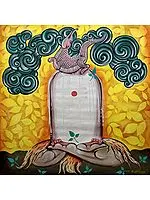 Shiva as Ling in Yogasana