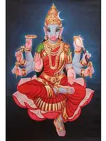 Painting of Goddess Varahi (Dhumra-Varahi) | Oil on Canvas