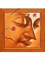Lord Buddha Face Series (Two) | Unframed Oil Painting on Canvas