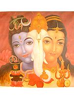 Three Faces, One Family- Shiva-Ganesha-Parvati