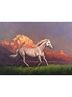 The Running Horse | Oil On Canvas | By Somnath Harne