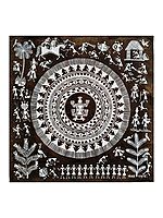 Tribal Warli Painting | Natural Color On Cotton Cloth | By Sanjay Balakrishna Parhad