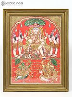 Dakshinamurthy Lord Shiva | Framed Tanjore Painting