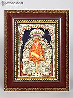 Sai Baba | Framed Tanjore Painting