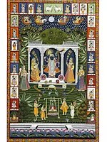 Divine Darshan Of Lord Shrinathji Pichwai Painting | Natural Color On Cloth | By Dheeraj Munot