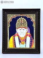 Sai Baba | 24 Karat Gold Work | Framed Tanjore Painting