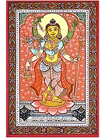 Lord Krishna Composite form with Rama and Parashurama | Pattachitra Painting