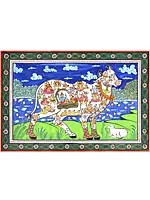 All Gods and Goddesses Inside The Cow | Kamadhenu | Pattachitra Painting