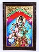 Ardhanarishvara (Shiva-Shakti) | 24 Karat Gold Work | Award Winning Tanjore Painting