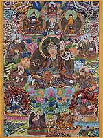 Guru Padmasambhava Thangka (Brocadeless Thangka)