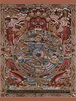 Wheel of Life (Bhavacakra) | Mandala Thangka Painting