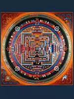 Tibetan Kalachakra Mandala (Wheel of Life) | Brocadeless Thangka
