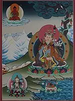Guru Padmasambhava (Brocadeless Thangka)