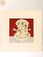 Lord Vishnu with Devi Lakshmi | Par Painting