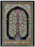 Tree of Life - Rogan Art | Natural Mineral Color on Cloth | By Rizwan Khatri