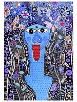 Goddess Kali | Acrylic And Ink On Paper | By Rukshana Tabassum