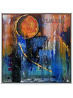 Colorful Abstract Painting with Frame | Acrylic on Canvas | By Tejal Modi