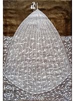 Fish Net - Warli Painting | Cow Dung And White Acrylic | By Pravin Mhase