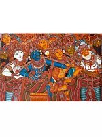 Ramayana Mahatmyam | Kerala Mural Painting by Vishnu Shreedhar