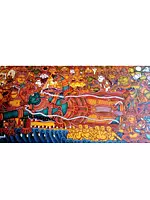 Ananthasayanam (Vishnu) | Kerala Mural Painting by Vishnu Shreedhar