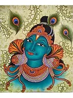Bhagawan Krishna | Kerala Mural Painting by Vishnu Shreedhar
