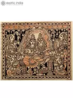 Beautiful Shri Ram Darbar View | Kalamkari Painting on Cotton