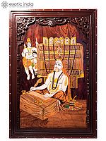 Great Saint Raghavendra with Rama and Krishna