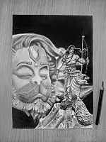 Lord Rama | Graphite and Charcoal Art | By Bhuban Mohanty