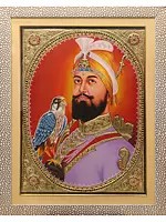 Guru Gobind Singh Ji | Tanjore Painting | With Frame