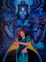 Saint Of Hari - Lord Vishnu | Acrylic On Canvas | By Nandini Aggarwal