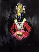 Lord Vitthal Avatar Of Vishnu | Acrylic On Canvas | By Omkar Ashok Pawar