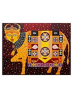 Kamdhenu Painting | Acrylic On Canvas | By Bhaskar Lahiri