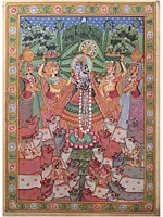 Krishna with Gopis | Pichhwai Art