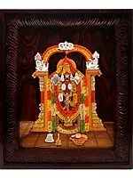 18" Tirupati Balaji (Venkateshvara) | 3D Panel in Rosewood with Inlay Work