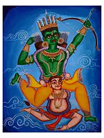 Lord Rama And Hanuman | Watercolor Gouache| By Soumick Das