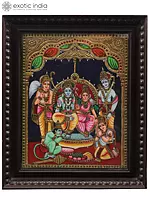 Shri Ram Darbar Framed Tanjore Painting