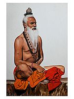 Adhyatam - The Saint | Pencil Color On Paper | By Sanskaar Singh