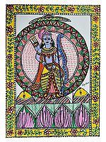Lord Rama with Bow and Arrow | Color and Pen on Watercolor Paper | By Pooja Jha