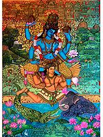 Garuda Gamana | Acrylic On Linen Canvas | By Dhanu Andluri