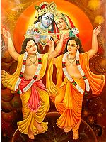 Radha Krishna Bless Chaitanya and Nityananda Mahaprabhu