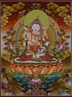 Vajrasattva Shakti (Brocadeless Thangka)