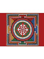 Newari Shree Yantra Mandala (Brocadeless Thangka)