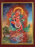 Newari Goddess Vajrayogini (Brocadeless Thangka)