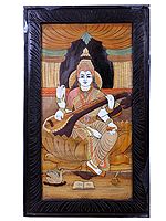 Goddess Saraswati | Mysore Painting