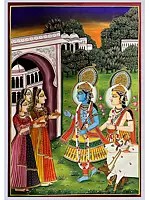 Hindu Deities Krishna & Balarama Welcome | Pichwai Art