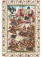Battle with the Hazars, from the Baburnama