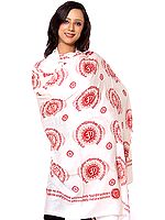 Ivory Gayatri Mantra Prayer Shawl
